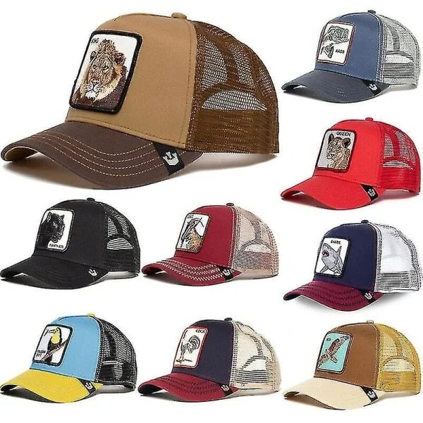 Ny Animal Trucker Mesh Hat Goorin Bros Snapback Cap Herre Lone Wolf Sort