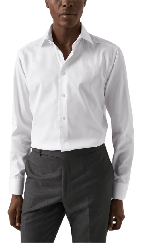 Eton Signature Twill-skjorta Super Slim Fit, Cut Away-krage Skjortor Herr Vit 38