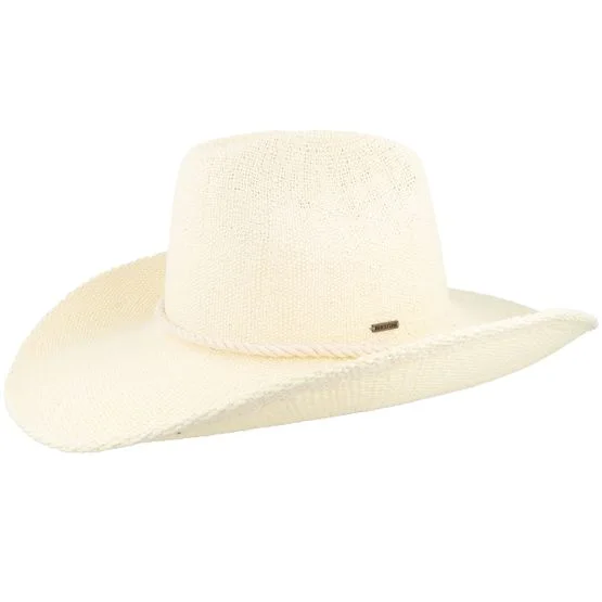 Brixton - Weiss straw Hut - Austin Cowboy Bone Straw Hat @ Hatstore