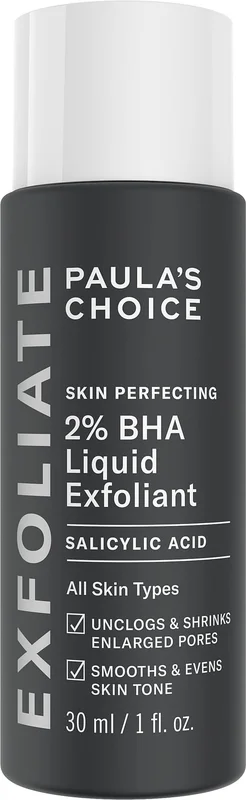Paula's Choice Skin Perfecting 2% BHA Liquid Exfoliant - Travel Size 30 ml, Hudpleje, Renseprodukter, Scrub