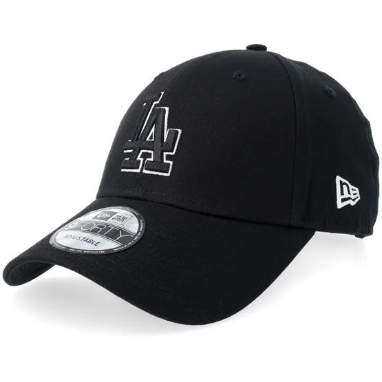 New Era - MLB Sort adjustable Kasket - Los Angeles Dodgers Pop Outline 9FORTY Black/White Adjustable @ Hatstore