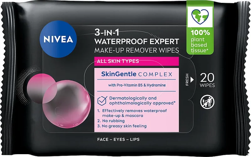 NIVEA Micellair Expert Make-up Remover Wipes, Hudpleje, Renseprodukter, Renseservietter