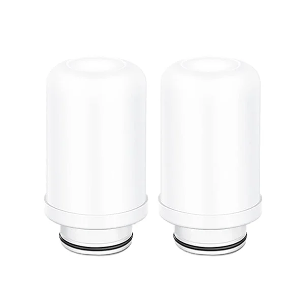 Water Filter Replacement Cartridges, Ceramic Filter Replacement, Faucet Filtration System, Activated Carbon Filter, (Ceramic Filter Cartridge x 2)