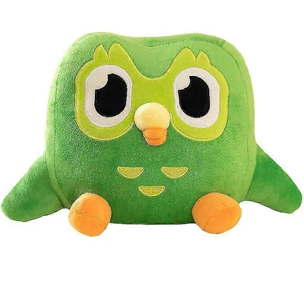 Grön Duolingo Pöllö Pehmolelu Duo Pehmolelu Duo Pöllö Sarjakuva Anime Pöllö Nukke one size
