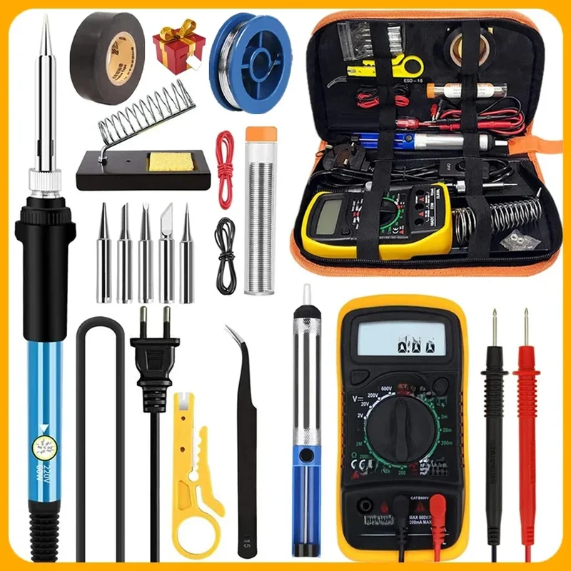 AliExpress - 2026 Elektrische Soldeerbout Sets (SKU:10-IN-1)(16-IN-1)(20-IN-1) 60W Verstelbare Temperatuur Vervangbare Soldeerbout Loodgieterij