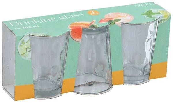 Drikkeglass / vannglass / juiceglass - 200 ml 3-pakning
