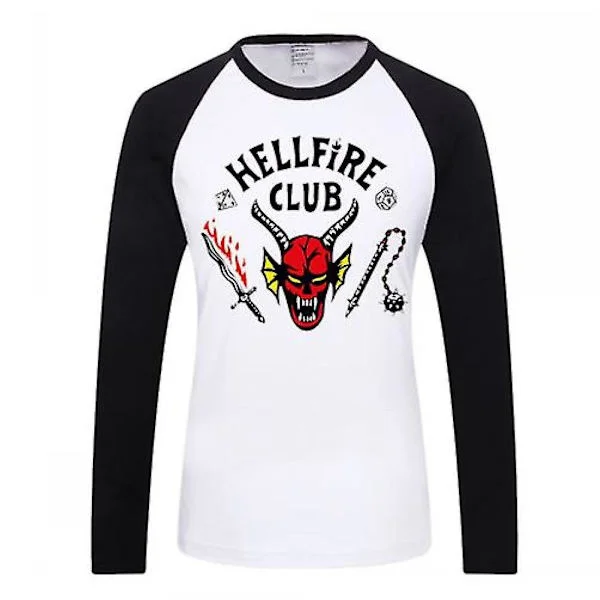 Naiset Miehet Stranger Things Hellfire Club T-paita Pitkähihaiset Topit