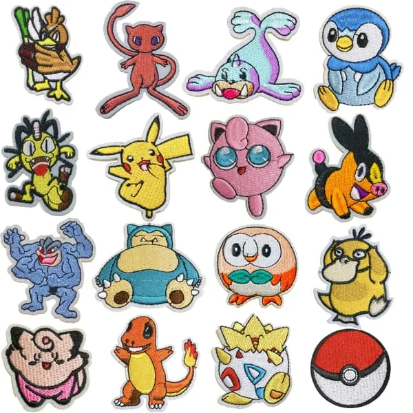 [RM]16 Pcs Kids Iron-on Patches Sew-on Patches Clothing Patches for Jeans T-shirts Backpacks Shoes Caps for Kids and Adults