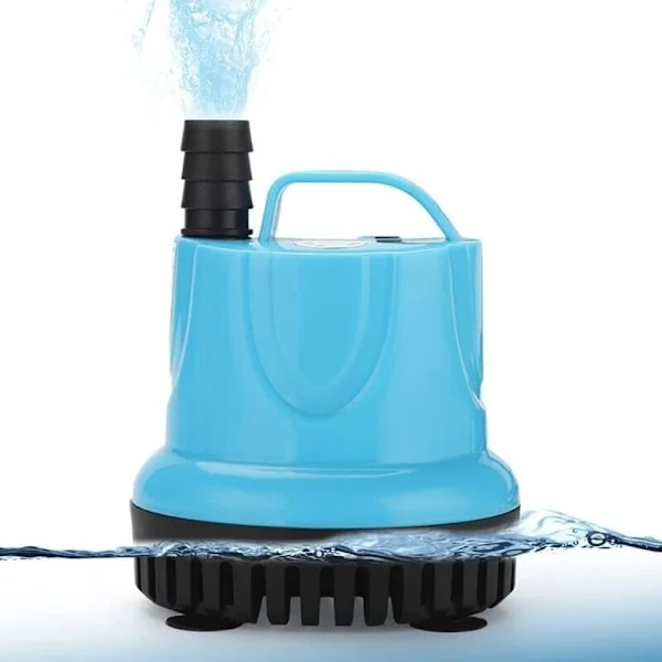 Mini Dykpumpe, Ultra Støjsvag Mini Dam Pumpe, Kælder Vakuumpumpe til Haver, Akvarier, Damme, Springvand 15W + 1,5m 12mm Vandrør