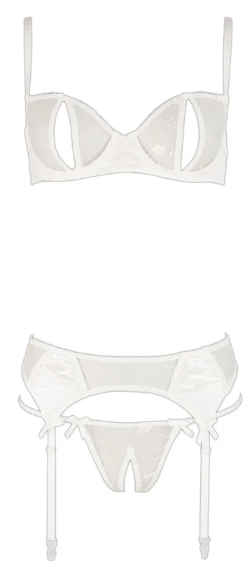 Abierta Fina: Suspender Set - Vuxen.dk: Lingeri & undertøj