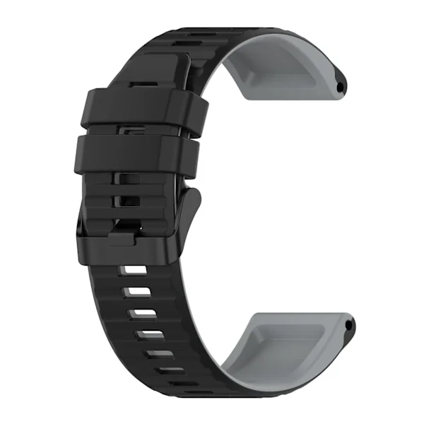 Svart Grå Svart Grå 26mm Klockarmband kompatibelt med Garmin Fenix 3 Sapphire