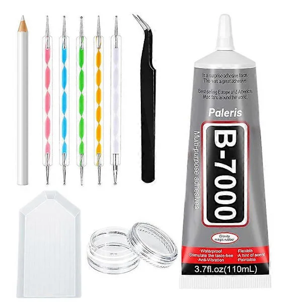 B-7000 Lim til krystalsmykker, klar, 110 ml 3,7 fl oz lim til hobbyarbejde, stoflim, limning