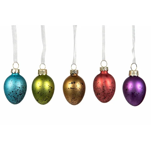 Påskägg i glas 10-pack – Hängande dekoration till påskris - A lot Decoration