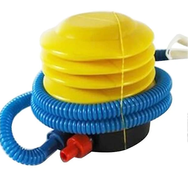 Fotdriven luftpump i plast för uppblåsbara leksaker, ballonger, bollar och madrasser