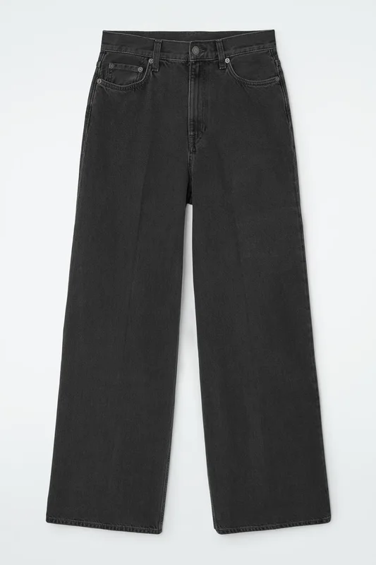 COS Women's Tide Wide-Leg Jeans in Black