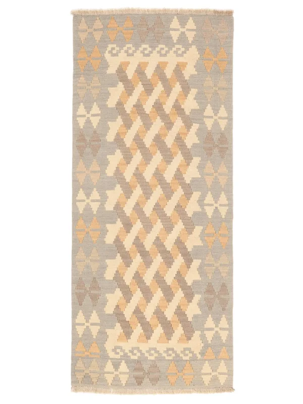 Oriental Light Nomad Kilim Rug 84X191 Runner Orange/Beige Wool