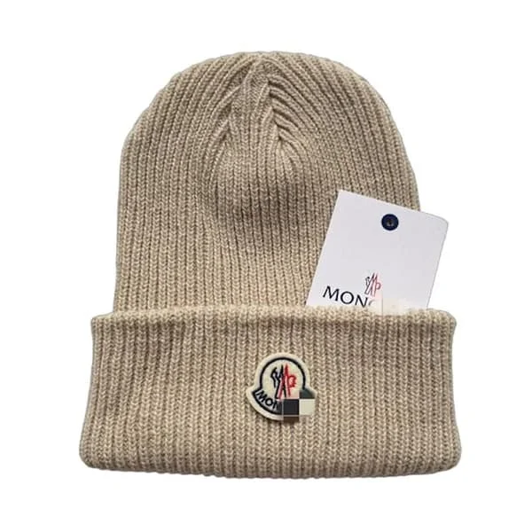 Unisex stickad mössa för dam och herr, varm vintermössa Ljusgrå