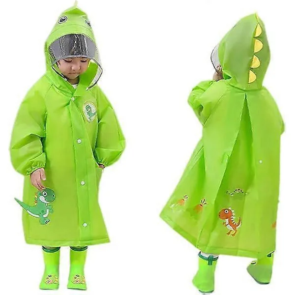 Rain Poncho Kids, Toddler Poncho with Hood, Waterproof Rain Jacket, 3D Cartoon Children's Rainwear for Girls Boys