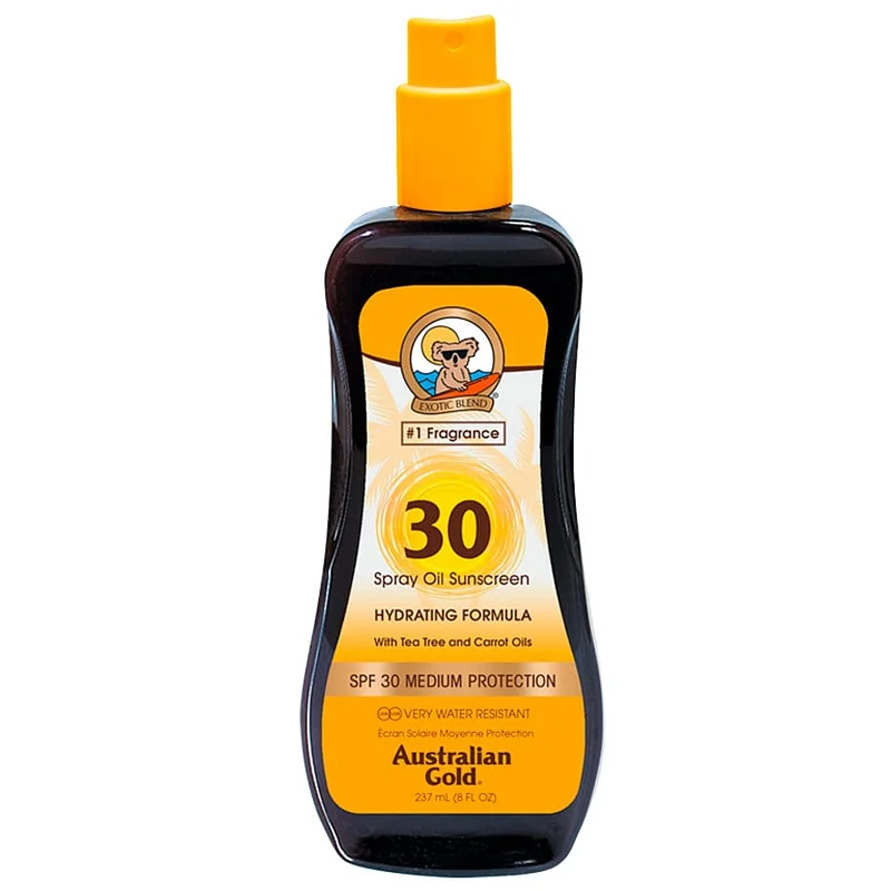 Spar 25% • Køb 2, Australian Gold Carrot Oil Spray SPF 30 237 ml, Hudpleje, Solcreme, Solcreme Til Ansigtet