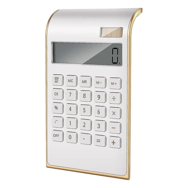 Miniräknare, Slimmad Elegant Design, Kontors-/Hushållselektronik, Dubbeldriven Bordskalkylator, Solenergi, 10 Siffror, Vinklad LCD-skärm, Lutande 