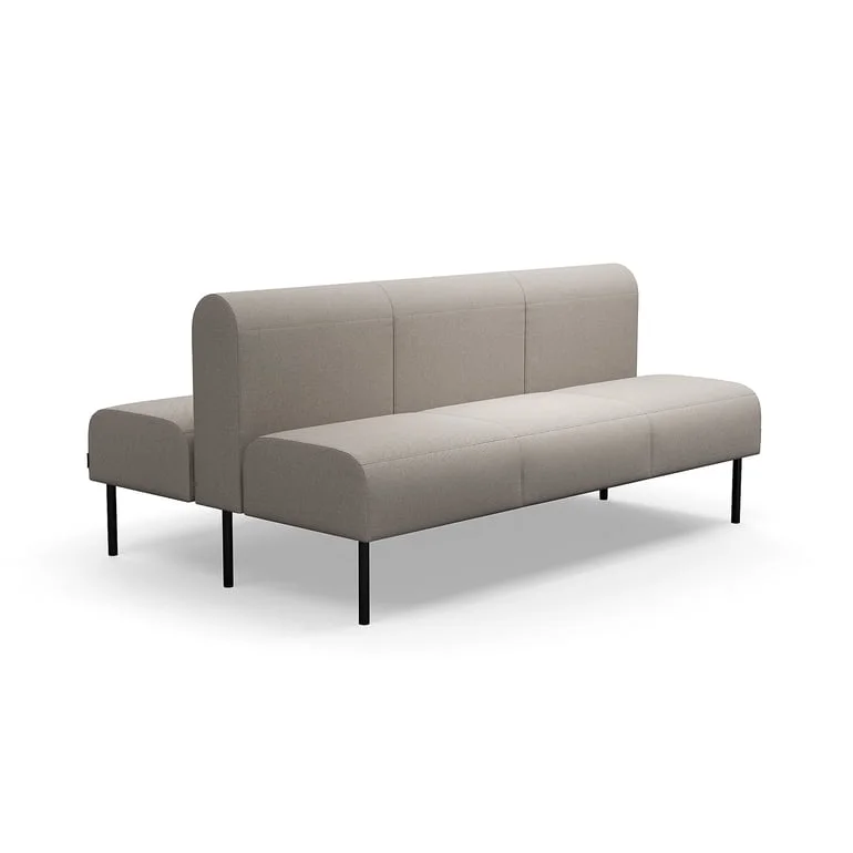 Modulsofa VARIETY, 3-personers sofa, dobbelt, stof Blues CSII, taupe