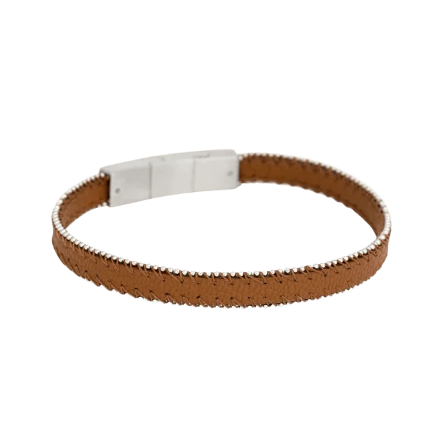 by BILLGREN Lio Läderarmband Armband Herr Brun 21cm