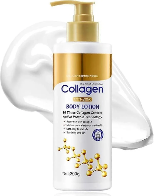 Kollagen Body Lotion, Anti-rynke fuktighetskrem med hydrolysert kollagen for tørr hud, utjevnende (1 stk)