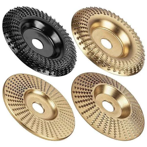 4-pack Angle Grinder Wood Carving Disc Set Wood Shaper Carving Disc for Angle Grinder Accessories Wood Shaping Tools-FX-