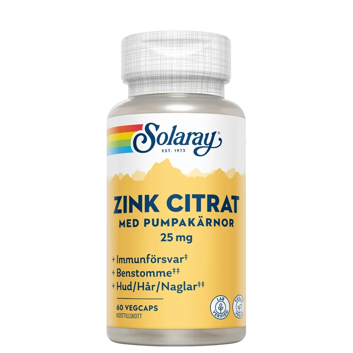 Solaray Zinkcitrat 60 kapslar