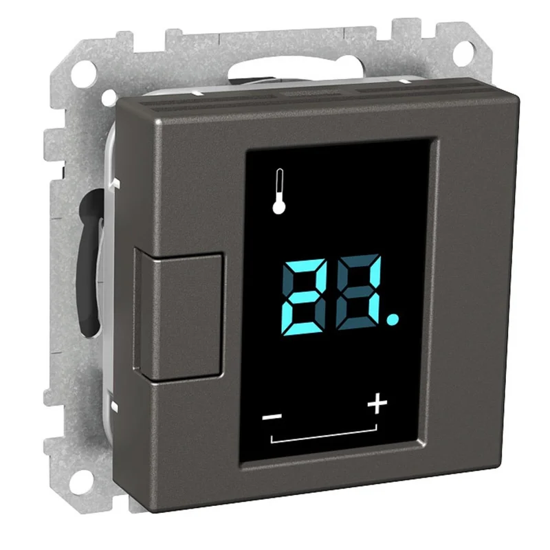 Schneider Electric Exxact WDE003491 Termostat 230 V, med display Antracit, Värme