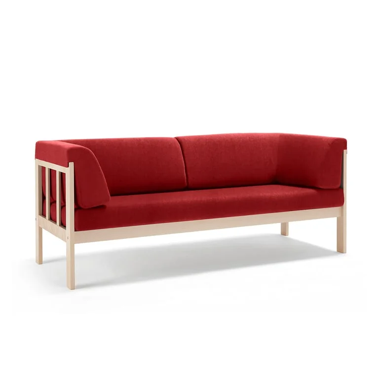 3-personers sofa KIM, stof Medley rustrød