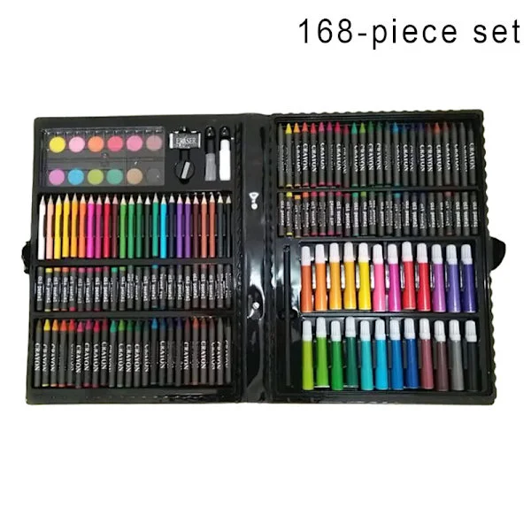 1 Set Drawing Painting Art Box Set Colored Pencils Portable For Kids Children Beginners 168