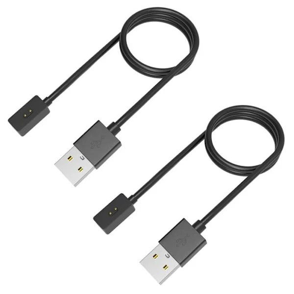 Yhteensopiva laturi Xiaomi Redmi Watch 5 / Redmi Watch 4 / Smart Band 9 / Smart Band 8 [2 kpl] 1 metrin USB-kaapeli kellon lataamiseen