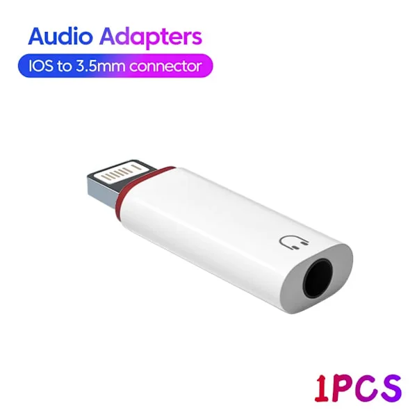 Olaf Lightning till 3,5 mm Jack AUX Adapter kompatibel iPhone 14 13 12 Adapter USB C Hörlurskontakt Ljudsplitter telefontillbehör