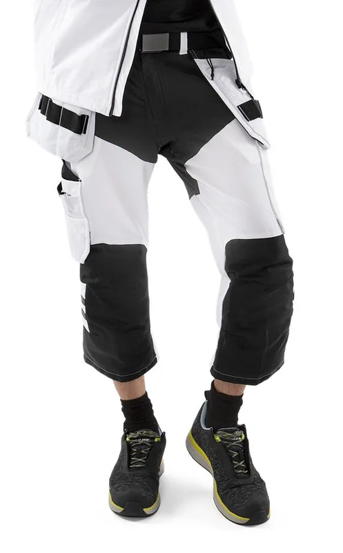 Arbetsbyxor Fristads Herr Piratbyxa stretch 2761 LWS, Vit/Svart Arbetskläder