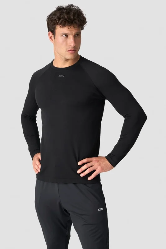 ICANIWILL - Stride Seamless Longsleeve Black - Träningströja - Herr - Träningskläder från ICIW