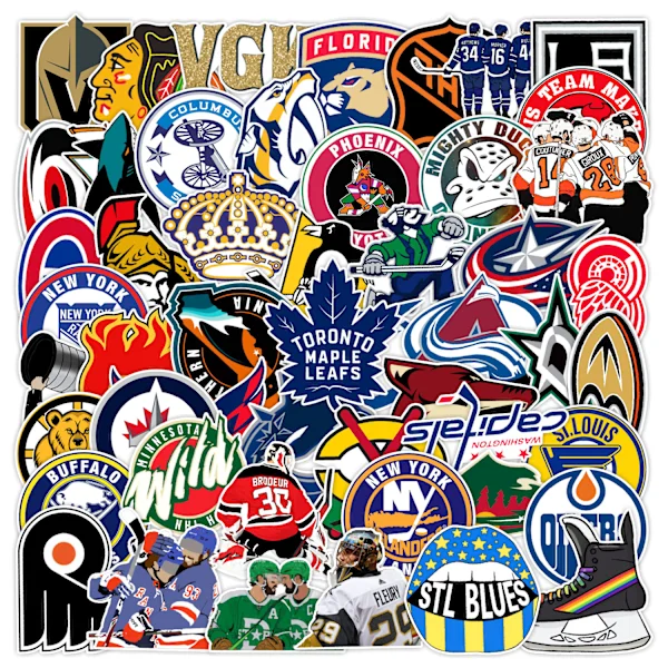 50 st klistermärken - Ishockey graffiti klistermärken Bagage kylskåp skateboard klistermärken