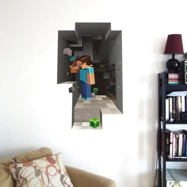 Gruvväggklistermärken 50*70cm, väggklistermärken väggdekaler för sovrum vardagsrum TV-vägg