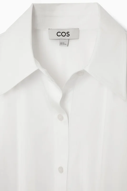 COS Women's Oversized Midi Shirt Dress in White