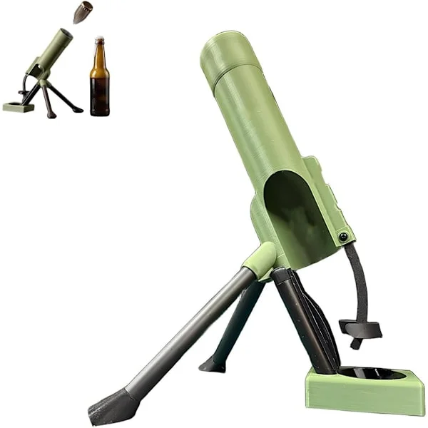 51mm Mortel Ölflasköppnare, Mortel Flasköppnare, Ölflaska Mortel Öppnare, Pop up Flasköppnare, Rolig Mortel-Flaska Tryck ner Öppnare för 330ml