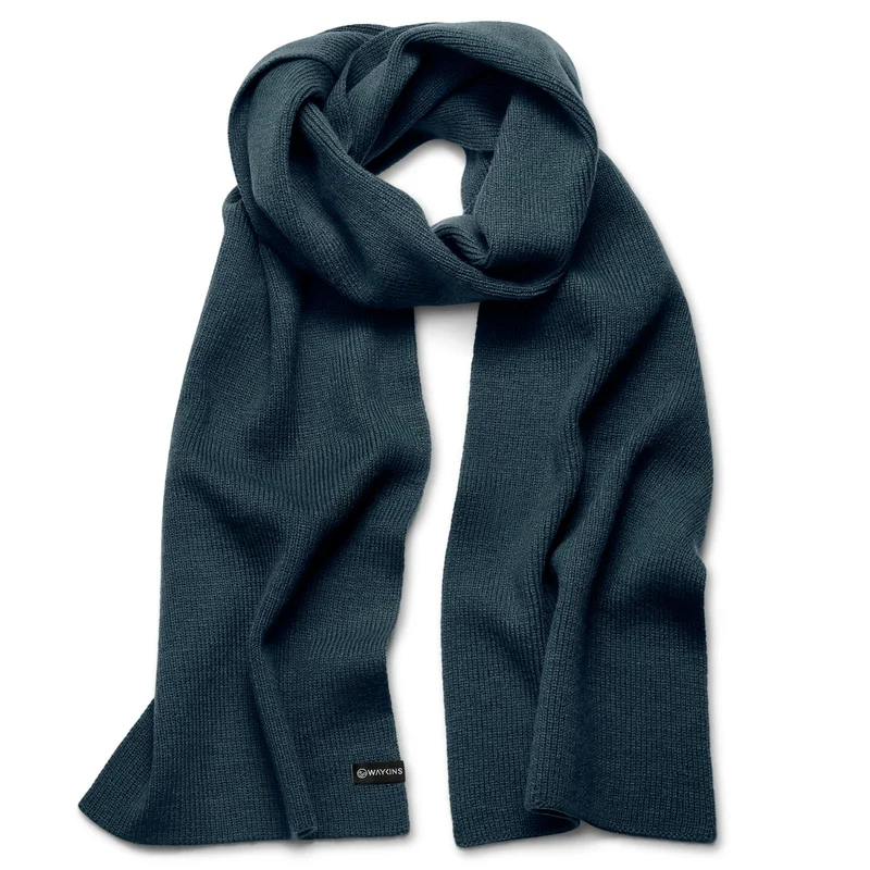Baltic | Navy Fine Knitted Acrylic Scarf for Men - Winter Scarves