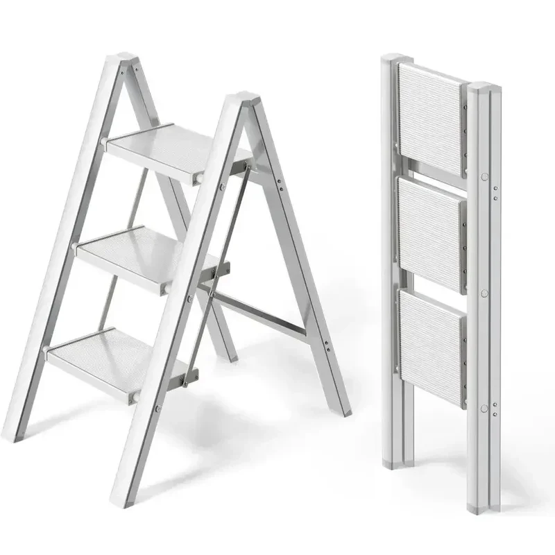 AliExpress - 2-3-4-Stufen-Leiter, Aluminium, leicht, klappbar, Tritthocker, breites Anti-Rutsch-Pedal, 150 kg Belastung, tragbare Trittleiter für 