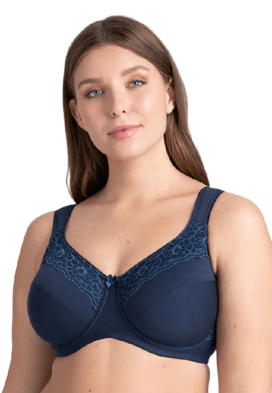 Miss Mary of Sweden Cotton Now Minimizer Bh Med Bygel Dam Blå 85f