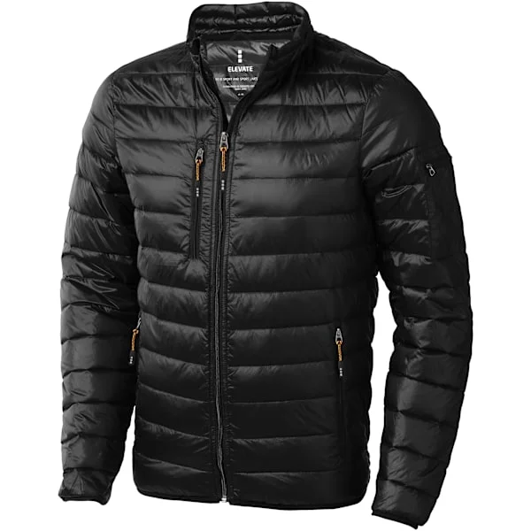 Elevate Mens Scotia Light Down Jacket XS Solid Black