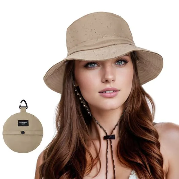 Unisex Waterproof Foldable Bucket Hat - Quick-Drying Fishing Hat, Lightweight Sun Protection, Ideal for Summer, Hiking, Fishing, and Outdoor Use
