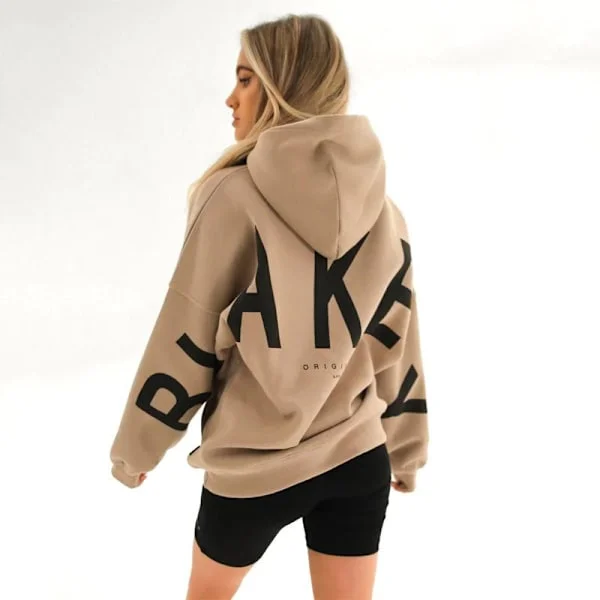 Blakely Hoodies Dam Hoodie Långärmad Tröja Pullover Jumper Casual Toppar Khaki Khaki Khaki Khaki