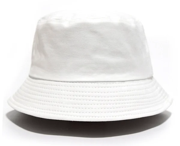 Svart Fiskehatt Bucket Hatt Mössa Hatt vit one size white-yux