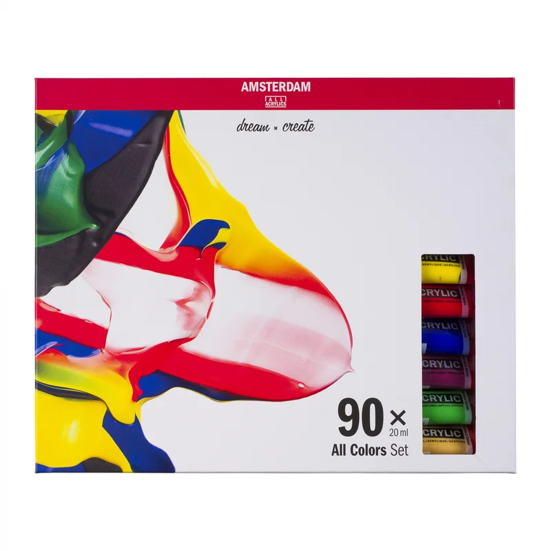 Amsterdam Akryylivärit Standard setti 90 x 20 ml