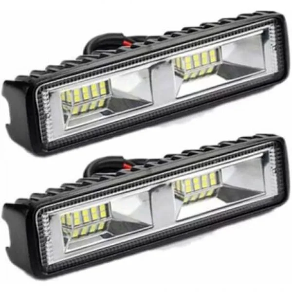 2 x LED Arbeidslys 12V 24V 16 LED 48W Arbeidslys, IP67 Vanntett Dybde Off Road Arbeidslys for Bil Motorsykkel Traktor Lastebiler ATV SUV (48W)