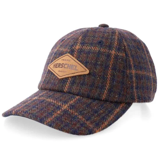 Herschel - Bruin adjustable Cap - Sylas Plaid Cap Dark Plaid Adjustable @ Hatstore